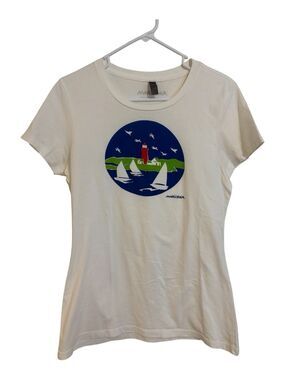 Marushka Medium White Short-Sleeve Nautical Graphic Tee